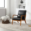 Fauteuil d'appoint moderne, rembourré en bois massif avec un coussin pour salon, chambre à coucher, chambre d'amis