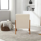 Fauteuil d'appoint moderne, rembourré en bois massif avec un coussin pour salon, chambre à coucher, chambre d'amis