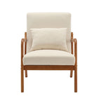Fauteuil d'appoint moderne, rembourré en bois massif avec un coussin pour salon, chambre à coucher, chambre d'amis
