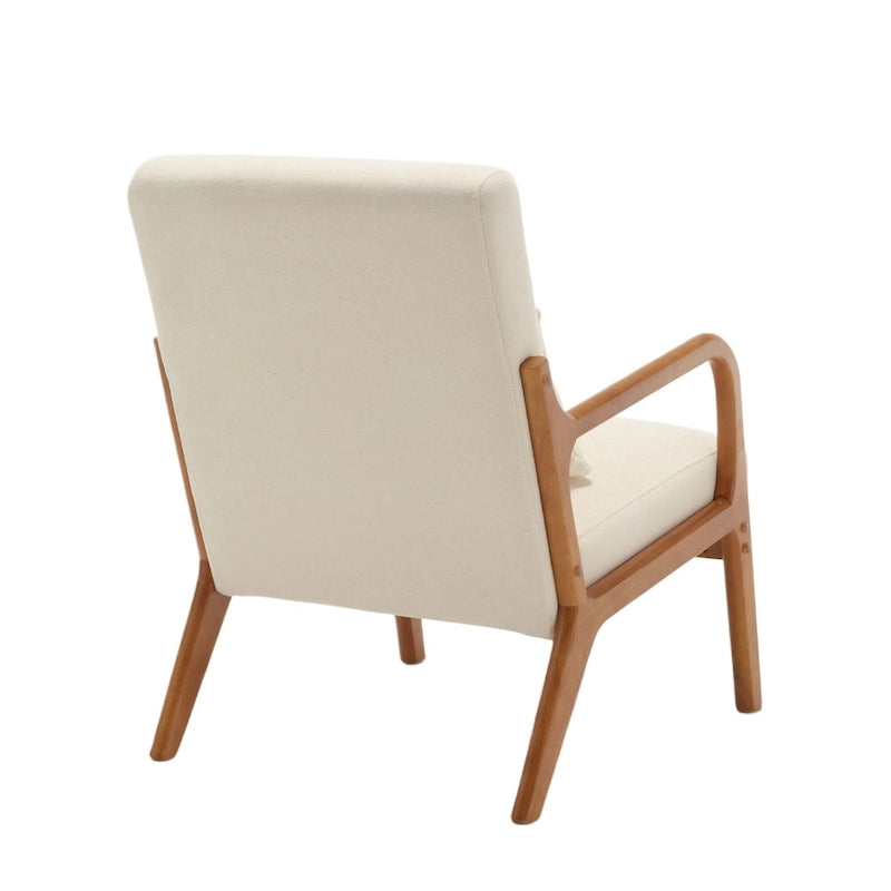 Fauteuil d'appoint moderne, rembourré en bois massif avec un coussin pour salon, chambre à coucher, chambre d'amis
