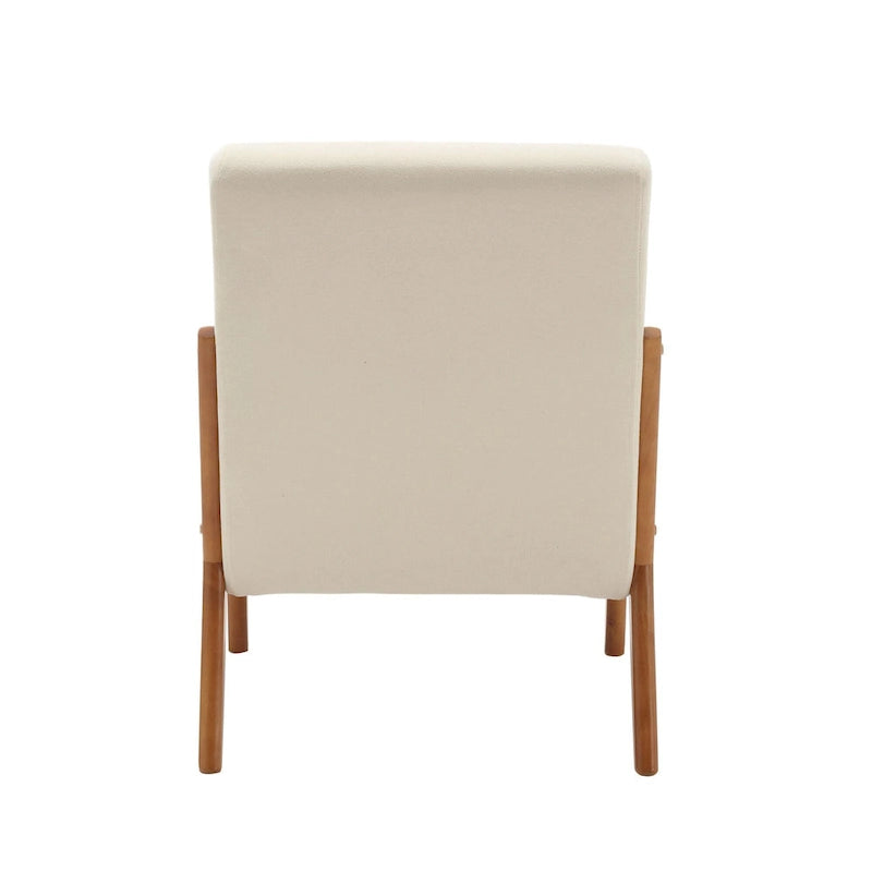 Fauteuil d'appoint moderne, rembourré en bois massif avec un coussin pour salon, chambre à coucher, chambre d'amis