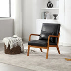 Fauteuil d'appoint moderne, rembourré en bois massif avec un coussin pour salon, chambre à coucher, chambre d'amis