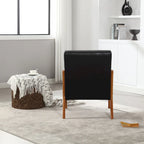 Fauteuil d'appoint moderne, rembourré en bois massif avec un coussin pour salon, chambre à coucher, chambre d'amis