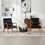 Fauteuil d'appoint moderne, rembourré en bois massif avec un coussin pour salon, chambre à coucher, chambre d'amis