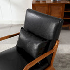 Fauteuil d'appoint moderne, rembourré en bois massif avec un coussin pour salon, chambre à coucher, chambre d'amis