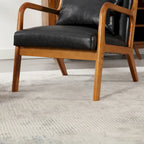 Fauteuil d'appoint moderne, rembourré en bois massif avec un coussin pour salon, chambre à coucher, chambre d'amis