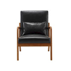Fauteuil d'appoint moderne, rembourré en bois massif avec un coussin pour salon, chambre à coucher, chambre d'amis