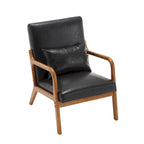 Fauteuil d'appoint moderne, rembourré en bois massif avec un coussin pour salon, chambre à coucher, chambre d'amis