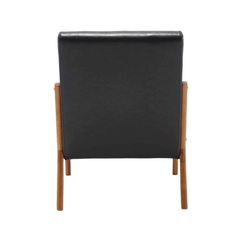 Fauteuil d'appoint moderne, rembourré en bois massif avec un coussin pour salon, chambre à coucher, chambre d'amis