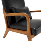 Fauteuil d'appoint moderne, rembourré en bois massif avec un coussin pour salon, chambre à coucher, chambre d'amis