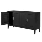 Buffet 4 portes avec étagère de rangement pour salon, deux grandes armoires avec étagère réglable