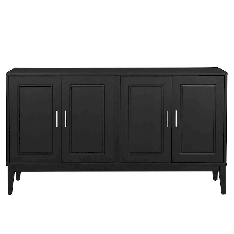 Buffet 4 portes avec étagère de rangement pour salon, deux grandes armoires avec étagère réglable