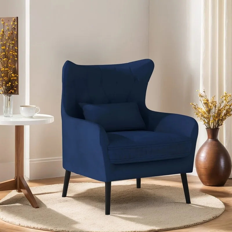 Fauteuil d'appoint en velours Rembourré Coussin épais confortable pour le salon