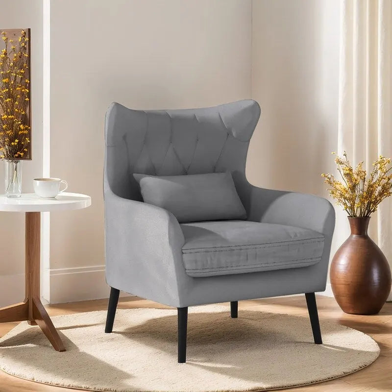 Fauteuil d'appoint en velours Rembourré Coussin épais confortable pour le salon