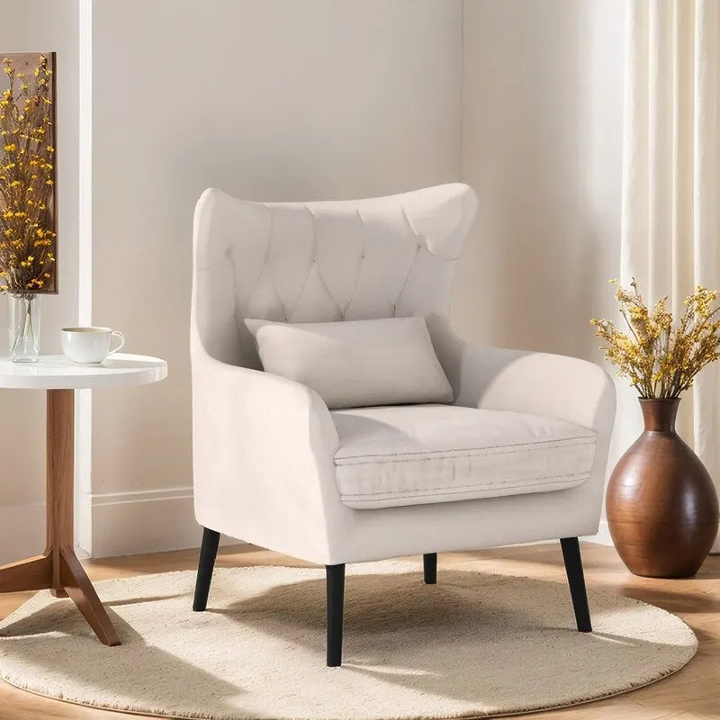 Fauteuil d'appoint en velours Rembourré Coussin épais confortable pour le salon