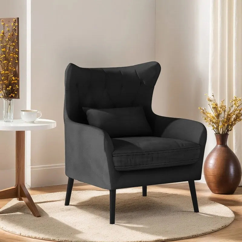 Fauteuil d'appoint en velours Rembourré Coussin épais confortable pour le salon