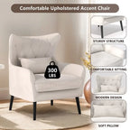 Fauteuil d'appoint en velours Rembourré Coussin épais confortable pour le salon