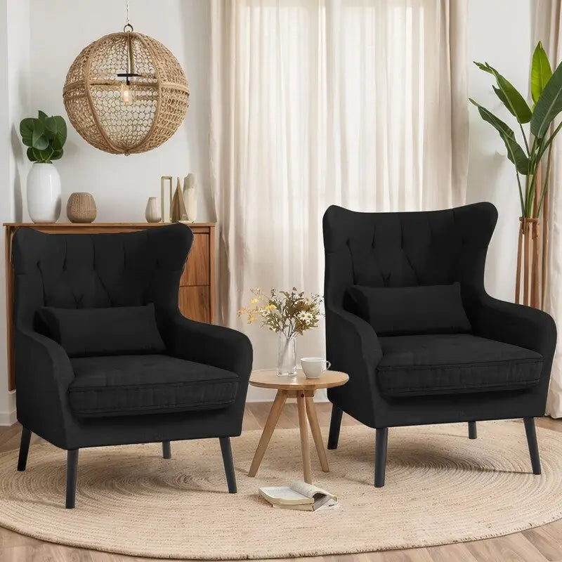 Fauteuil d'appoint en velours Rembourré Coussin épais confortable pour le salon