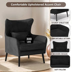 Fauteuil d'appoint en velours Rembourré Coussin épais confortable pour le salon