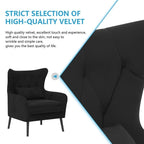 Fauteuil d'appoint en velours Rembourré Coussin épais confortable pour le salon