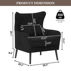 Fauteuil d'appoint en velours Rembourré Coussin épais confortable pour le salon