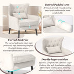 Fauteuil d'appoint en velours Rembourré Coussin épais confortable pour le salon