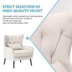 Fauteuil d'appoint en velours Rembourré Coussin épais confortable pour le salon