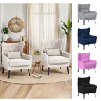 Fauteuil d'appoint en velours Rembourré Coussin épais confortable pour le salon
