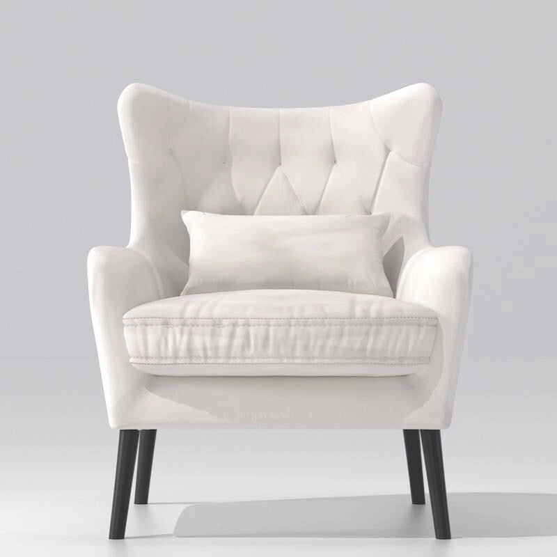 Fauteuil d'appoint en velours Rembourré Coussin épais confortable pour le salon