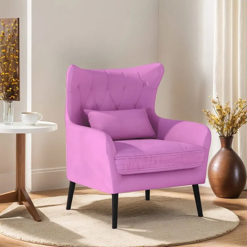 Fauteuil d'appoint en velours Rembourré Coussin épais confortable pour le salon
