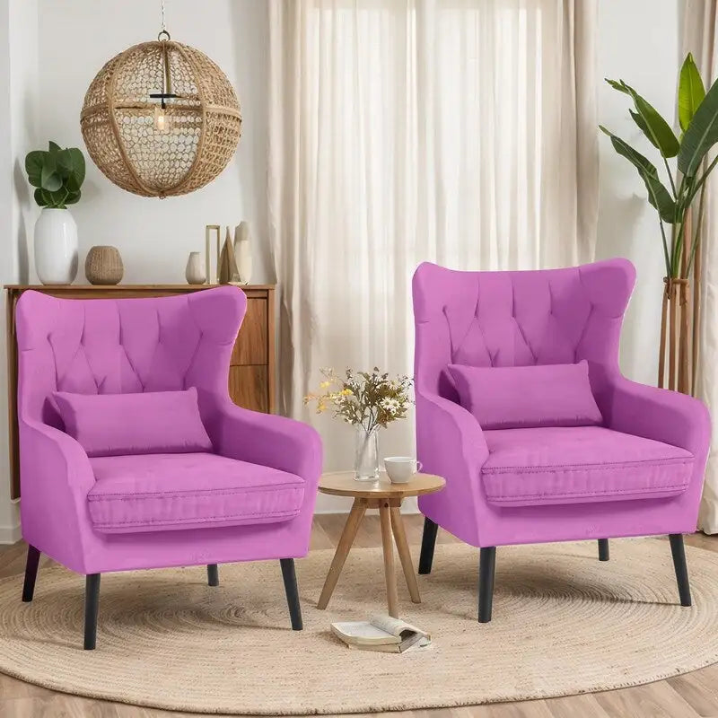 Fauteuil d'appoint en velours Rembourré Coussin épais confortable pour le salon