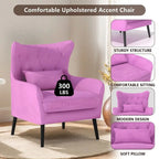Fauteuil d'appoint en velours Rembourré Coussin épais confortable pour le salon