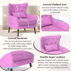 Fauteuil d'appoint en velours Rembourré Coussin épais confortable pour le salon