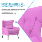 Fauteuil d'appoint en velours Rembourré Coussin épais confortable pour le salon
