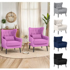 Fauteuil d'appoint en velours Rembourré Coussin épais confortable pour le salon