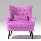 Fauteuil d'appoint en velours Rembourré Coussin épais confortable pour le salon