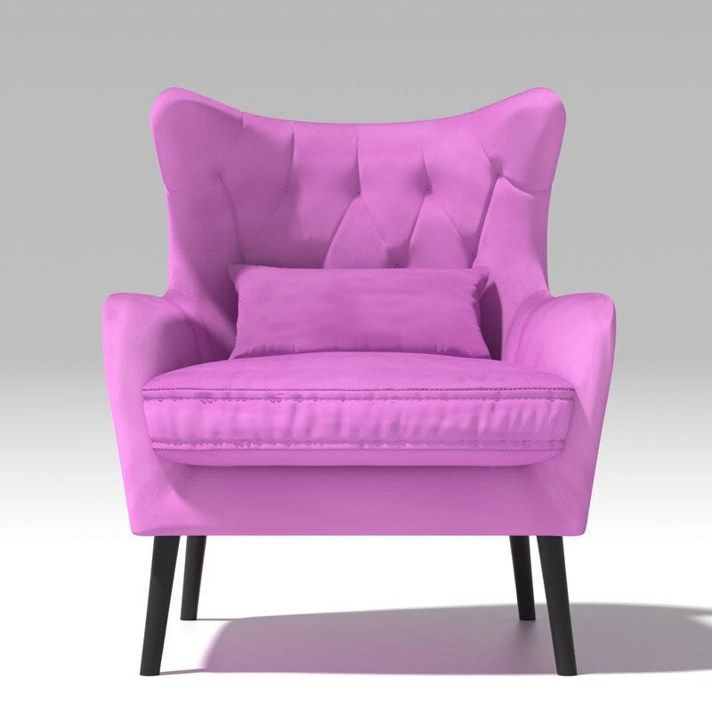 Fauteuil d'appoint en velours Rembourré Coussin épais confortable pour le salon