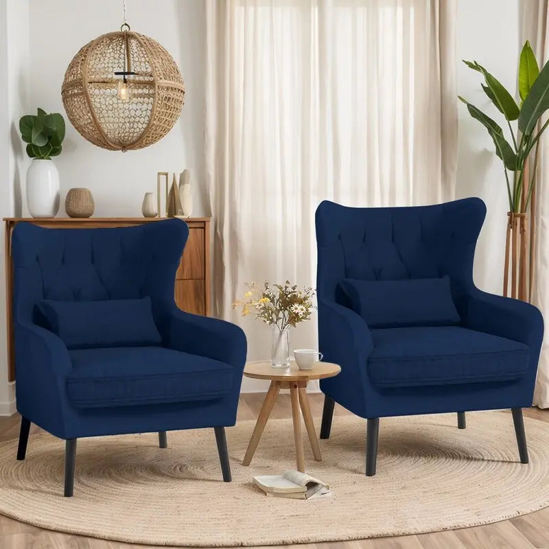 Fauteuil d'appoint en velours Rembourré Coussin épais confortable pour le salon