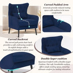 Fauteuil d'appoint en velours Rembourré Coussin épais confortable pour le salon
