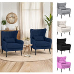 Fauteuil d'appoint en velours Rembourré Coussin épais confortable pour le salon