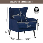 Fauteuil d'appoint en velours Rembourré Coussin épais confortable pour le salon