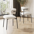 Lot de 2 chaises de salle à manger avec pieds en métal
