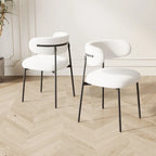 Lot de 2 chaises de salle à manger avec pieds en métal