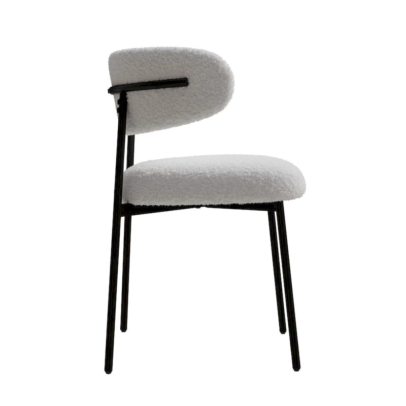 Lot de 2 chaises de salle à manger avec pieds en métal