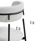 Lot de 2 chaises de salle à manger avec pieds en métal