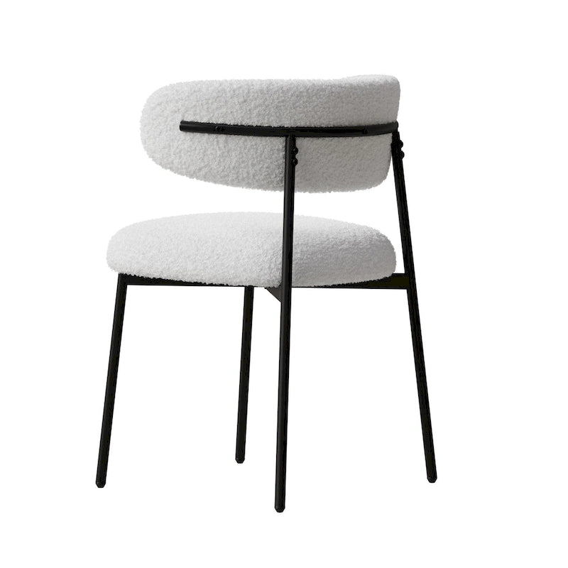 Lot de 2 chaises de salle à manger avec pieds en métal