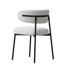 Lot de 2 chaises de salle à manger avec pieds en métal