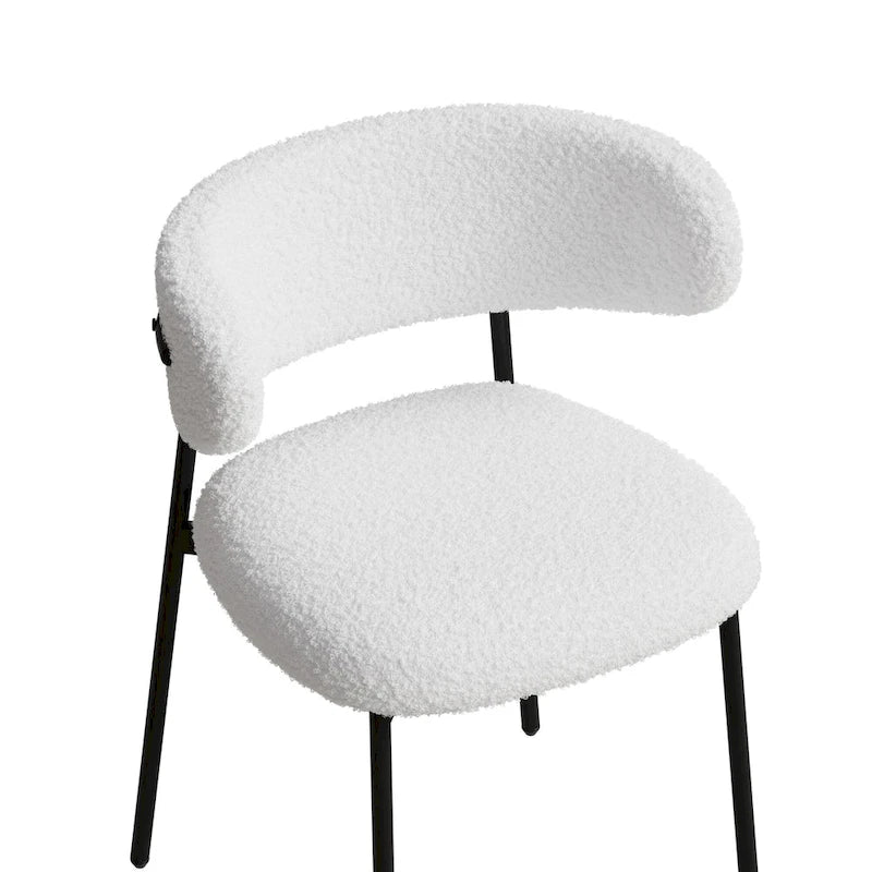 Lot de 2 chaises de salle à manger avec pieds en métal