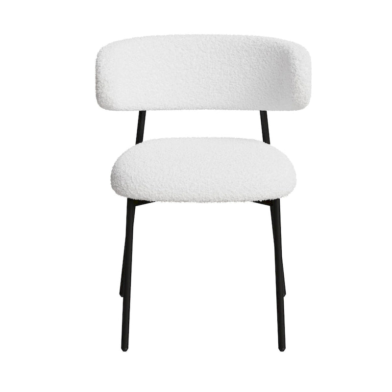Lot de 2 chaises de salle à manger avec pieds en métal