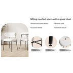 Lot de 2 chaises de salle à manger avec pieds en métal